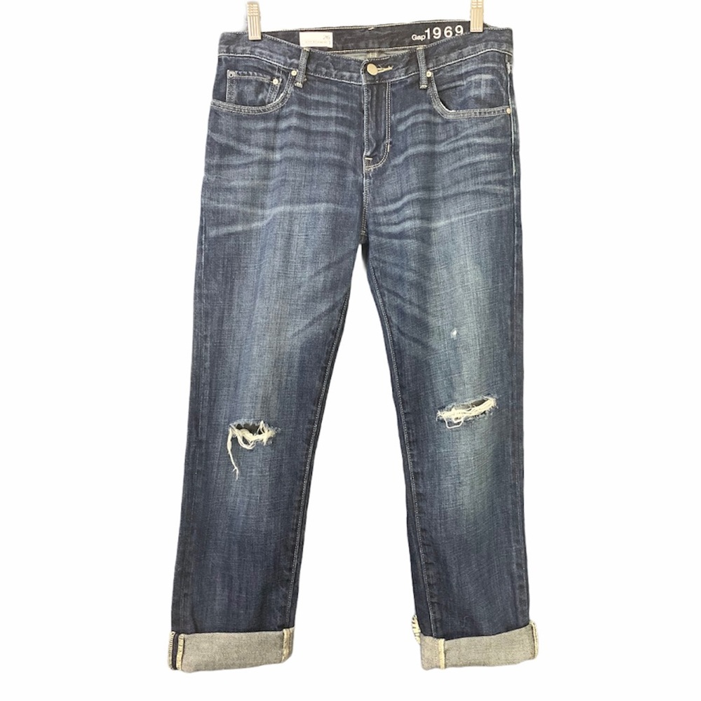 Gap 1969 Ripped Sexy Boyfriend Jeans